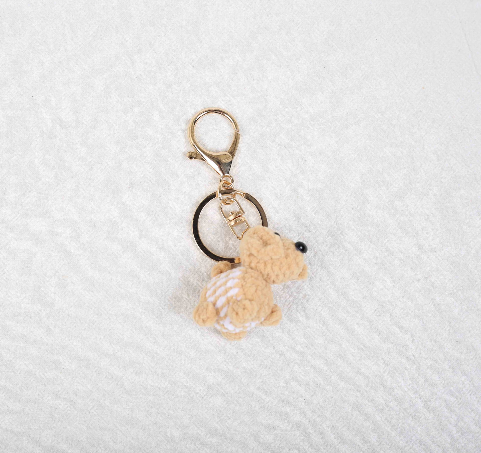 犬チャーム 毛糸 ハンドメイド風 ぬいぐるみ キーホルダー ミニわんこ バッグ飾り かわいい アクセサリー 小物 誕生日 記念日 プレゼント ギフト