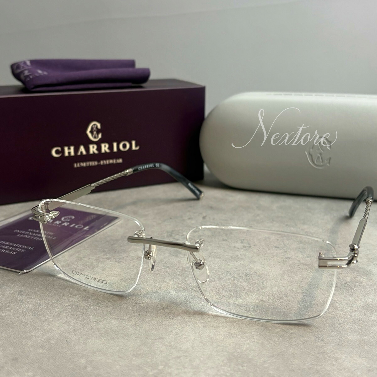 【並行輸入品】【正規品・新品】CHARRIOL シャリオール PC75115 C02 フランス製 リムレス サングラス メガネ 眼鏡 メンズ レディース 伊達メガネ ビジネス 普段使い おしゃれ プレゼント ギフト