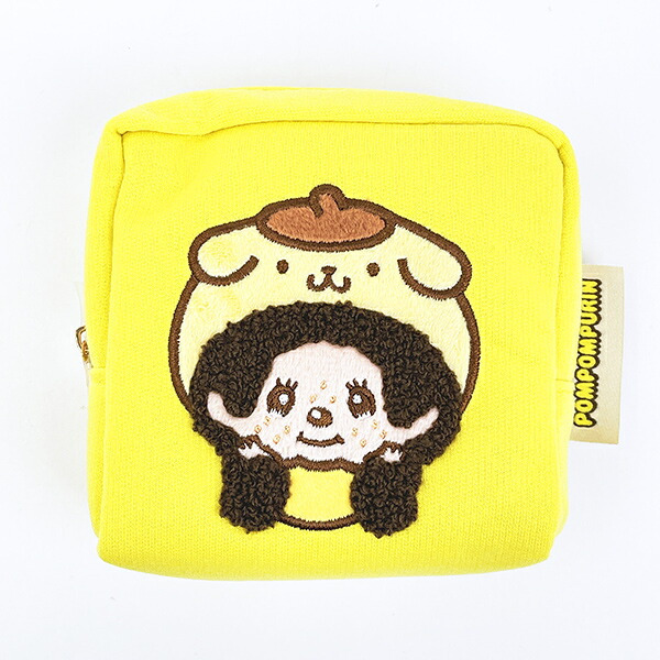 サンリオ ポムポムプリン ×モンチッチ サガラ刺繍ミニポーチ Sanrio