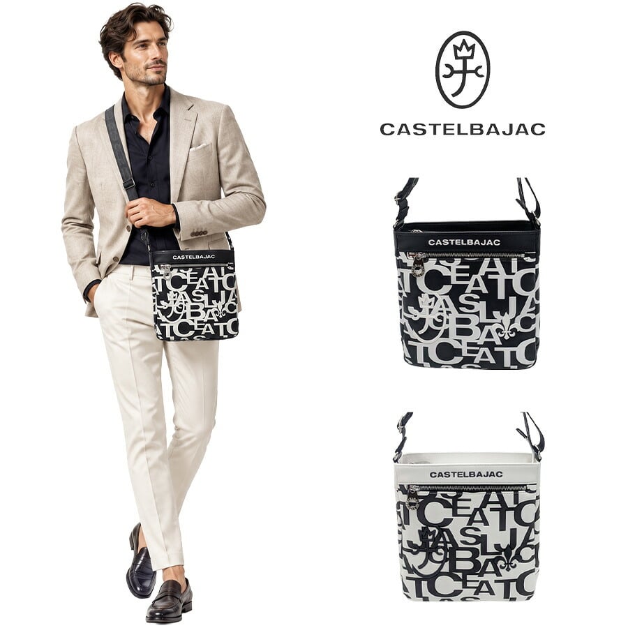 CASTELBAJAC カステルバジャック ショルダーバッグ ミラージュ 斜め掛け ショルダー かばん 普段使い メンズ レディース ギフト プレゼント ブラック 074122