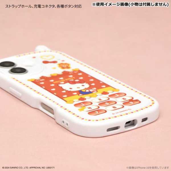 iPhone16 Pro ケース サンリオ ハローキティ レトロ ガラケー風 カバー スマホケース キャラクター TPU ソフトケース ストラップホール付き おしゃれ かわいい プレゼント サンリオ正規ライセンス品