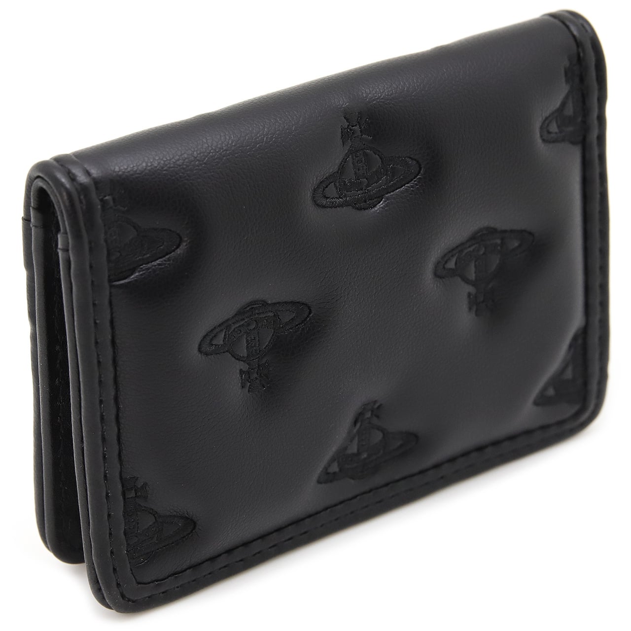 ヴィヴィアンウエストウッド カードケース カードホルダー レディース メンズ 男女兼用 パスケース Vivienne Westwood ヴィヴィアン マルチオーブ型押し ブラック VW4300 (54020012W-S002K-N201) 【2026年秋冬モデル】 【ラッピング無料 誕生日 お祝い プレゼント ギフト 贈り物】