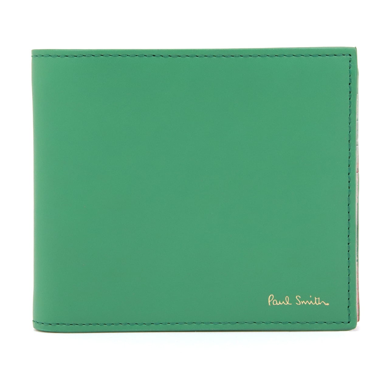 ポールスミス 財布 Paul Smith 二つ折り財布 小銭入れなし メンズ コバルトグリーン マルチストライプ M1A-4832-DMULTI 30 【ラッピング無料 誕生日 お祝い プレゼント ギフト 贈り物】 送料無料