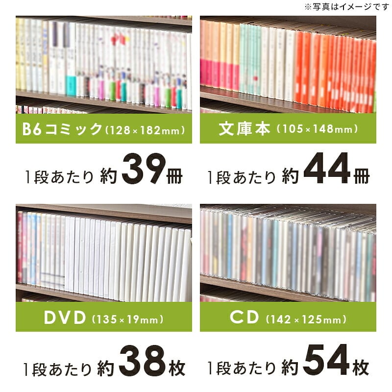 収納家具 ラック ブック ２台組 幅60cm 奥行22cm コミック約312冊 薄型設計 可動棚 スリム 壁面収納 文庫本 DVD CD 書類 雑誌 絵本 漫画 整理 コンパクト スッキリ収納 木目調 リビング収納 マガジン 収納 一人暮らし 新生活