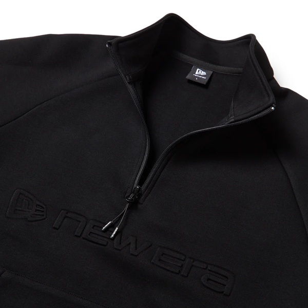 ニューエラ ゴルフ テック スウェット ハーフジップ プルオーバー Emboss Logo ブラック New Era Golf (15129440) 2026年秋冬モデル お誕生日祝い お祝い 記念品 お父さん 父の日 彼氏 男性 30代 40代 50代 60代 母の日 お母さん 還暦祝い 敬老の日 彼女 人気プレゼント プレゼント
