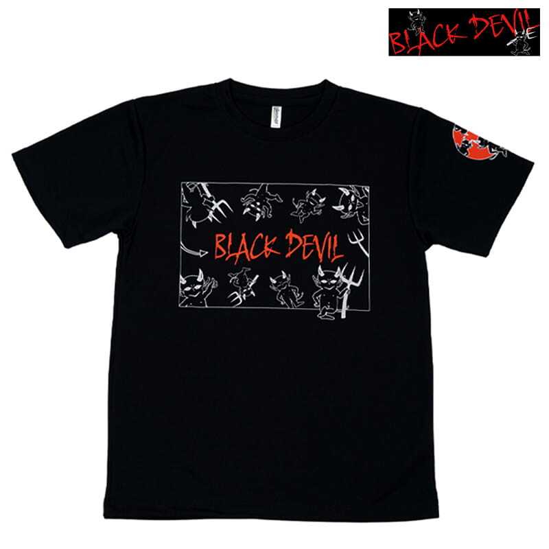 Tシャツ ブラックデビル 半袖 Mサイズ メンズ レディース 服 男女兼用 BLACK DEVIL ロゴ プリント 悪魔 キャラクター かっこいい たばこ ブランド タバコ 銘柄 おしゃれ 黒 ギフト プレゼント