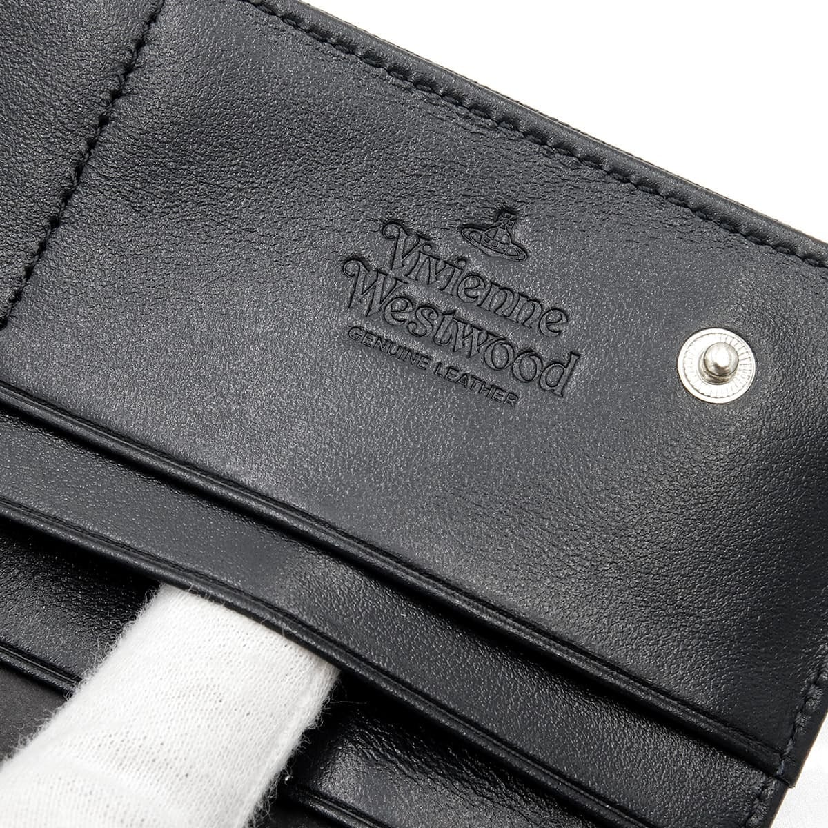 ヴィヴィアンウエストウッド Vivienne Westwood 長財布 レディース 二つ折り サフィアーノ 本革 ブラック 黒 オーブ フラップ かぶせ 小銭入れ カード入れ 誕生日 プレゼント 51040027 L001N N403