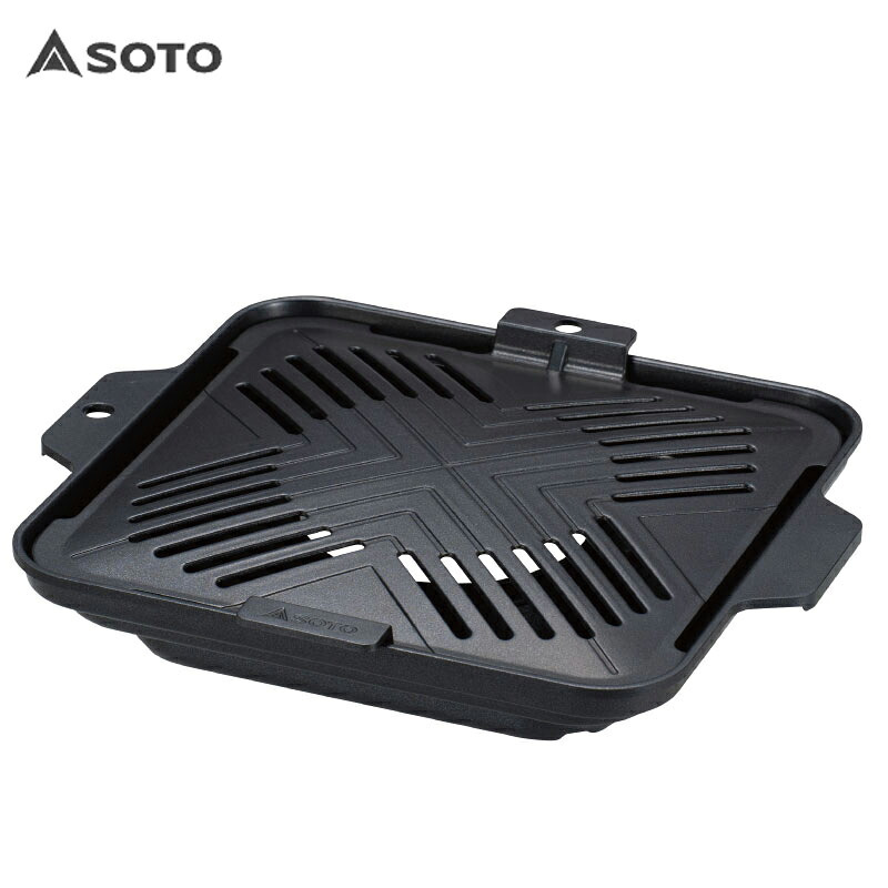 SOTO ソト カコム グリルプレート ST-3112 焼肉プレート BBQグリル 煙軽減 フッ素樹脂加工 アルミ製 キャンプ アウトドア バーベキュー 誕生日 ギフト プレゼント