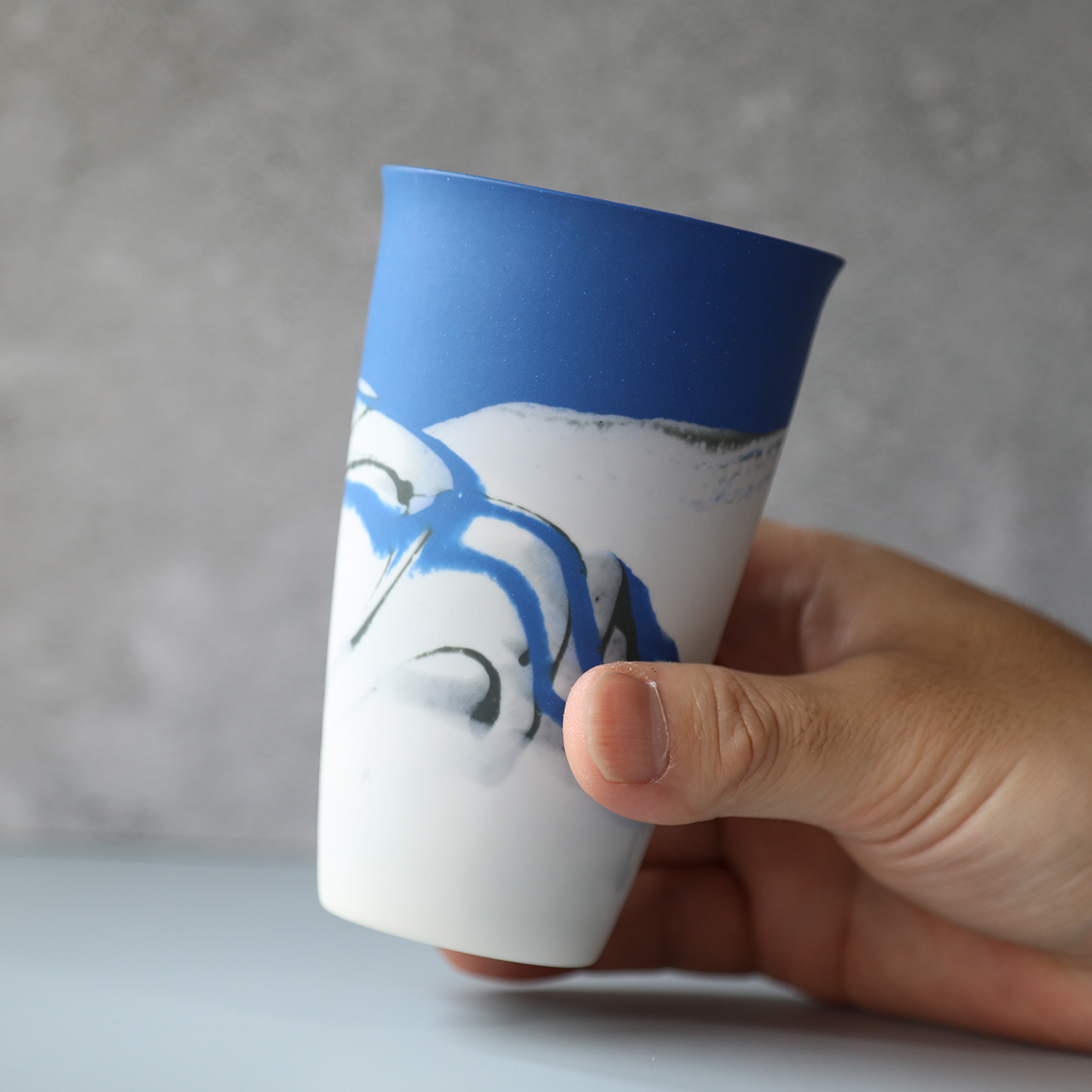 【手に馴染むうすはりグラス　セット　marble　300ml　北川和喜】　酒器 和食器 薄い ドリンクグラス 家飲み グッズ タンブラー おしゃれ ビアグラス ビール ギフト プレゼント 結婚祝い 引き出物 お祝い 内祝い 日本製 定番 人気