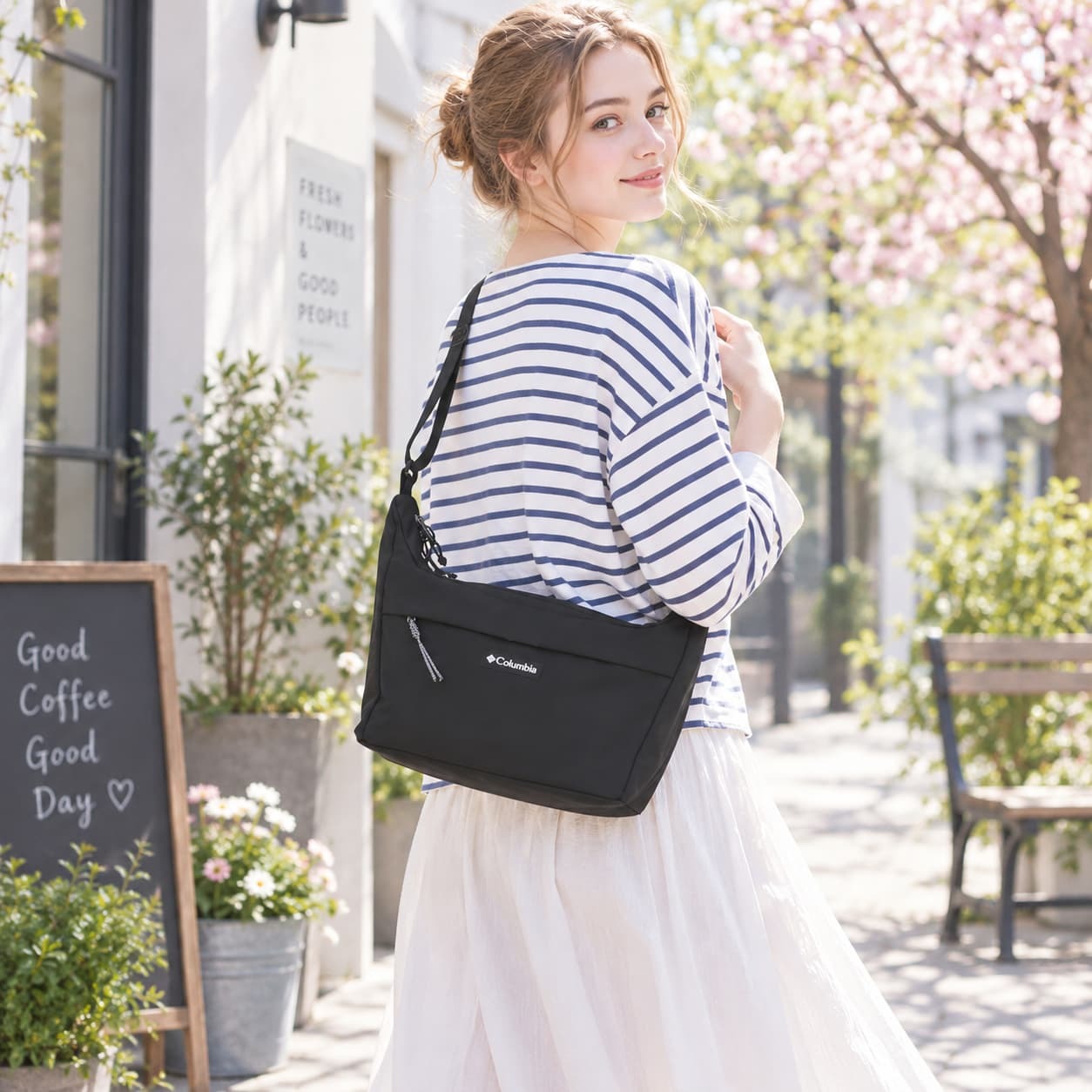 Columbia コロンビア ムーンショルダーバッグ ショルダー SunnysidePark 斜め掛け かばん 普段使い レディース メンズ ギフト プレゼント ブラック pu7285