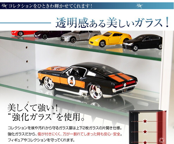 ラック コレクション コレクションケース ハイタイプ 浅型 ディスプレイ フィギュア ショーケース 壁面収納 ダークブラン ホームテイスト CLR-485 -Luke-ルーク 浅型ハイタイプ 新生活