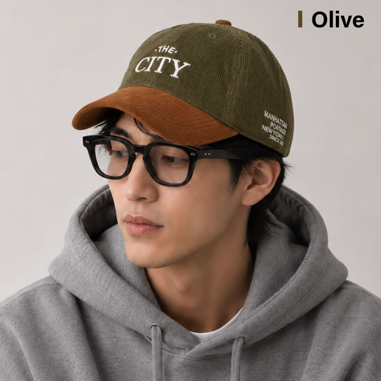 キャップ Manhattan Portage マンハッタンポーテージ MP416 秋冬 レディース メンズ 帽子 深め 大きめ ブランド コーデュロイ Corduroy アジャスター サイズ調整 おしゃれ シンプル THE CITY ザシティ 紫外線対策 日除け 刺繍 ワンポイント 黒 ブラック ベージュ オリーブ