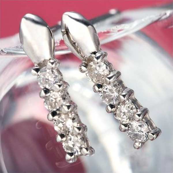 ピアス レディース プラチナ PT ダイヤモンド ブリンデルピアス 揺れる ダイヤピアス 天然石 アクセサリー ジュエリー ギフト 贈り物 記念日 誕生日 華奢 上品 シンプル プレゼント