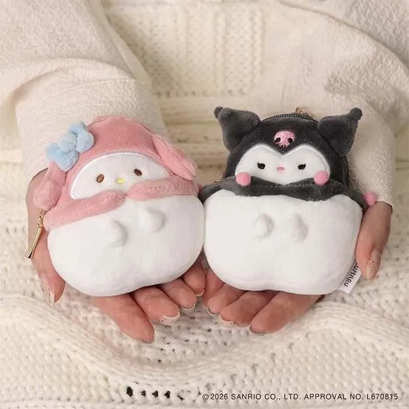 PUKUMARU チャームポーチ ぷくまる サンリオ ミニポーチ バッグチャーム 小物入れ キーホルダー マスコットポーチ シナモロール クロミ ハローキティ ポムポムプリン マイメロディ ポチャッコ ハンギョドン ウサハナ キャラクター かわいい 高校生 鍵