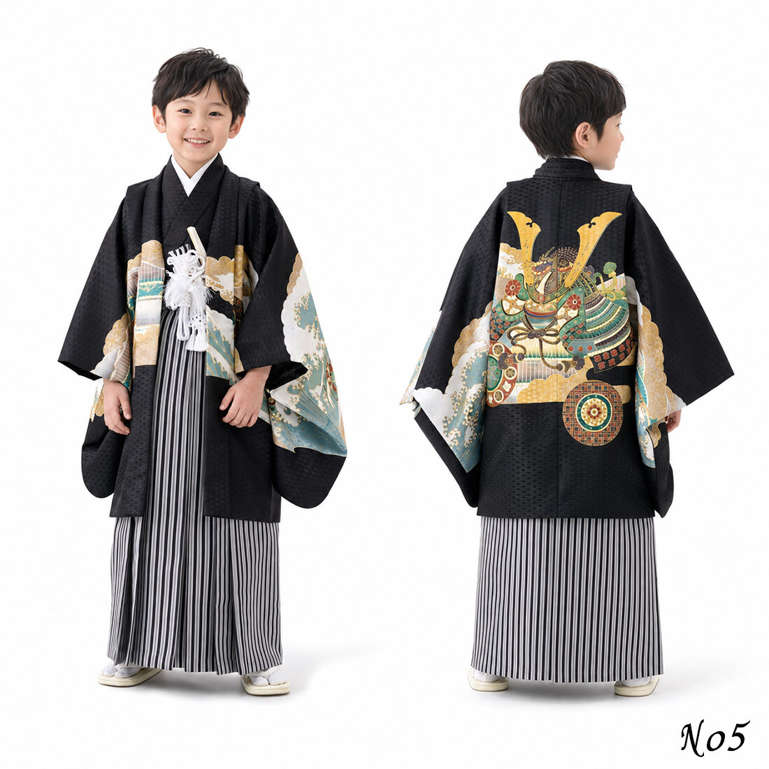 七五三 着物 男の子 5歳 袴 PO-112 購入 販売 鷹兜松 鷹 兜 男児 753 羽織袴 羽織 袴セット 男の子袴 セット 和装 レトロ 龍 子供 五歳 5才 お正月 ボーイズ