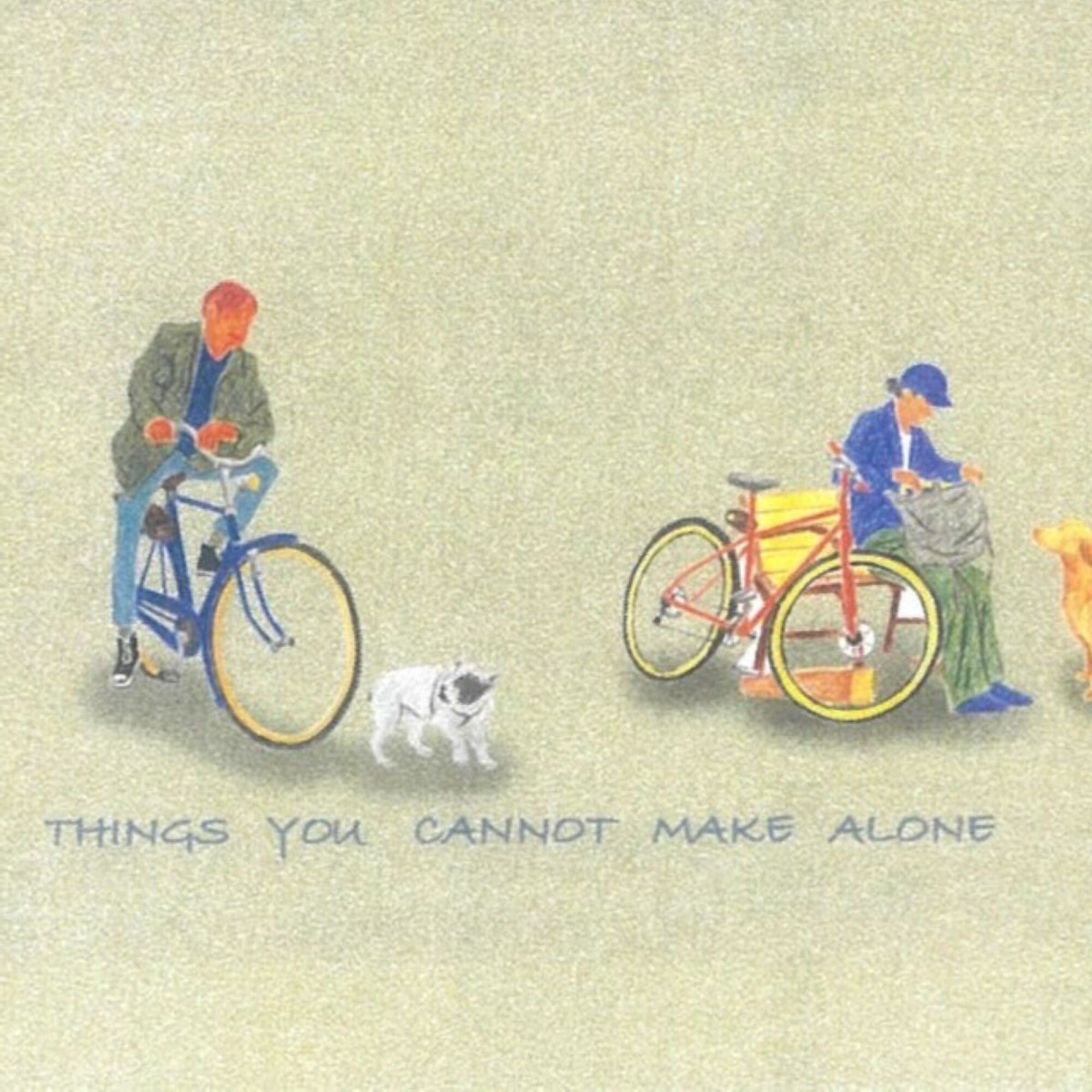 人と犬と自転車柄 長袖シャツ 【大切なものは、いつもそばにいる。】｜綿100%・日本製｜ 62908