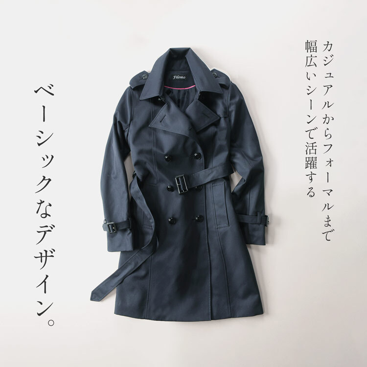 トレンチコート レディース 春 秋 冬 コート アウター 弱はっ水 入学式 入園式 卒入学 Filomo ベージュ キャメル ネイビー ブラック 7号/9号/11号/13号 ミドル丈 スプリングコート 通勤 大きいサイズ 卒業式 卒園式 ギフト プレゼント 5F (08000041r)