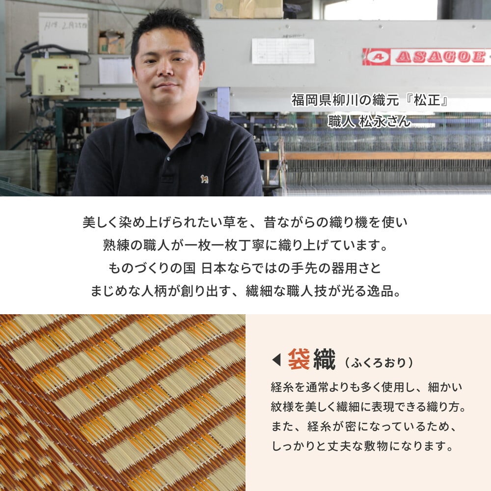 ラグ カーペット 国産 い草 玄関マット エルモード 約30×120cm 裏貼り 滑り止め加工 インテリアマット あがりかまち 上がり框 かまち用 モダン