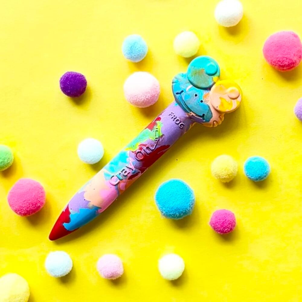 １つでたくさんの色がかける クレヨン 知育玩具 誕生日プレゼント 出産祝い 名前入り おえかき ギフト はじめてのおえかき 名入れ スティッククレヨン こども 世界にひとつ カラフル