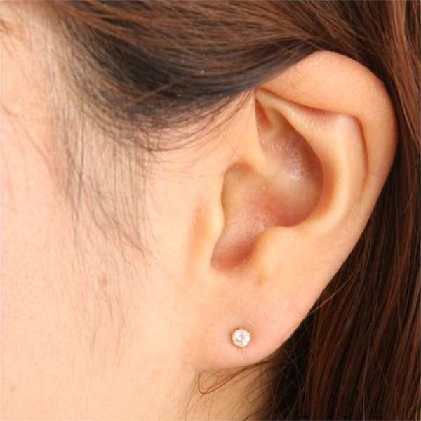 ダイヤモンドピアス K18 ピンクゴールド 0.2ct 一粒 シンプル 18金 レディース ジュエリー アクセサリー ギフト プレゼント 贈り物 記念日 誕生日