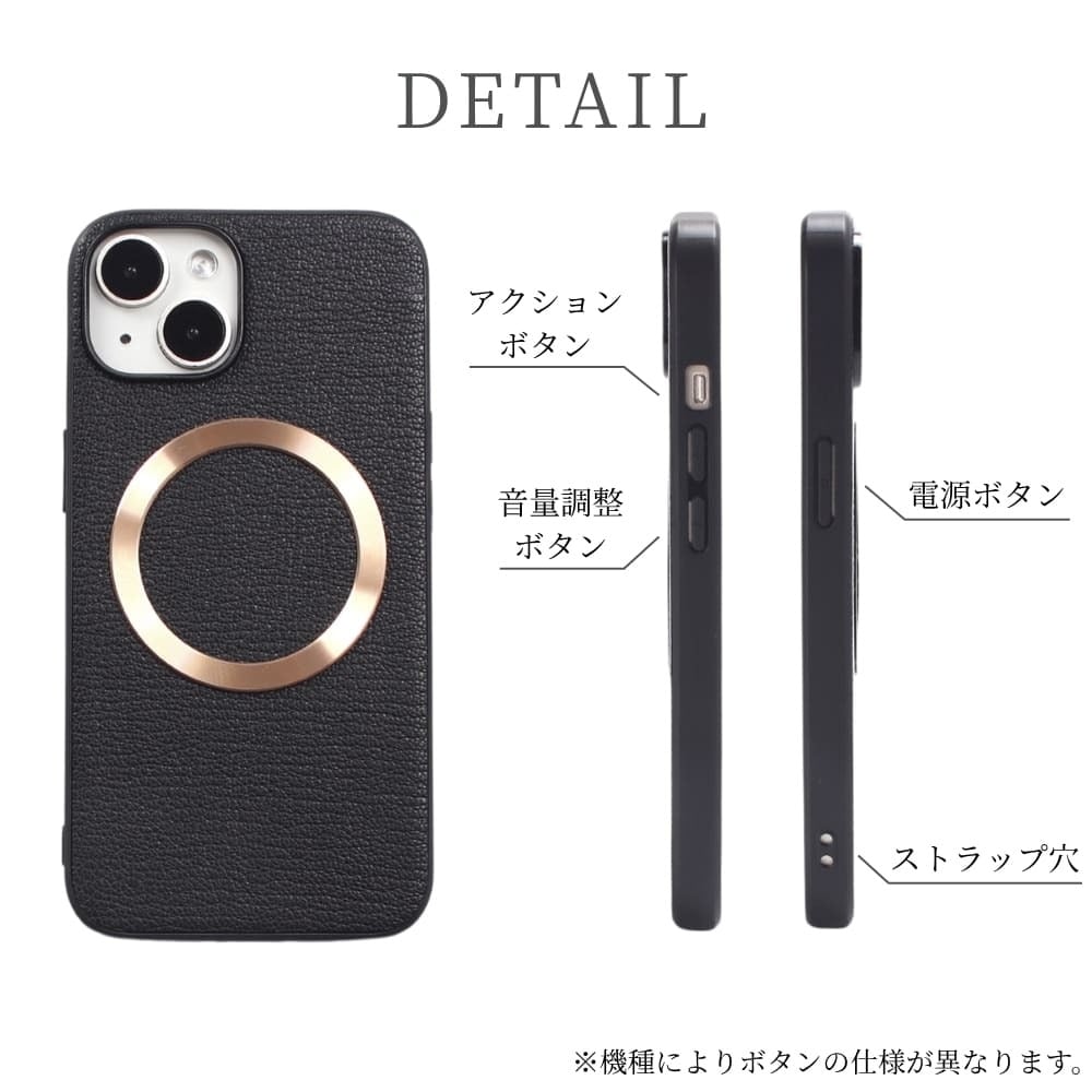 iphone13 ケース 本革 小銭入れ付き iphone13Pro iphone13mini iphone13ProMAX MagSafe対応 ウォレット 財布 レザー アイフォン 13 pro max mini マグセーフ対応 マグネット 小物入れ コイン カード リング ポーチ ヘビ柄 13プロ マックス ミニ 山羊革 ゴールド 送料無料