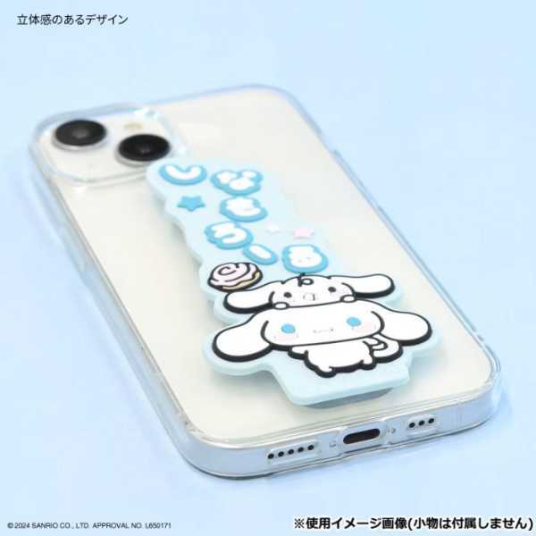 スマートフォンバンド シナモロール サンリオ キャラクター スマホグリップ バンド 落下防止 ホールドリング 貼り付けタイプ 指を通す 持ちやすい 雑貨 グッズ かわいい おしゃれ サンリオ正規ライセンス品