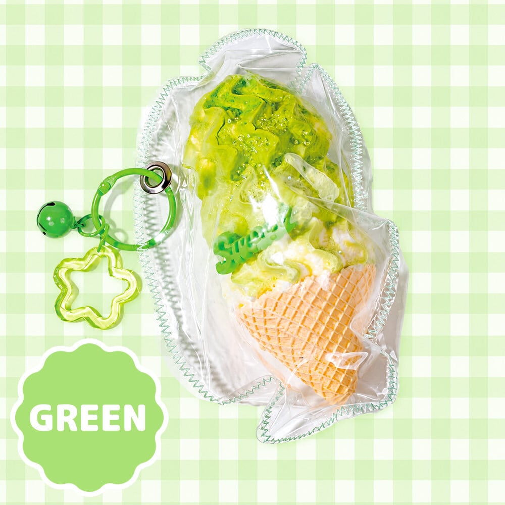 スクイーズ ソフトクリーム アイス お菓子 スイーツ キーホルダー おもちゃ [ エール とろもち！ソフトクリーム シリコンパック ] キッズ 子供 女の子 誕生日 クリスマス プレゼント ストレス解消