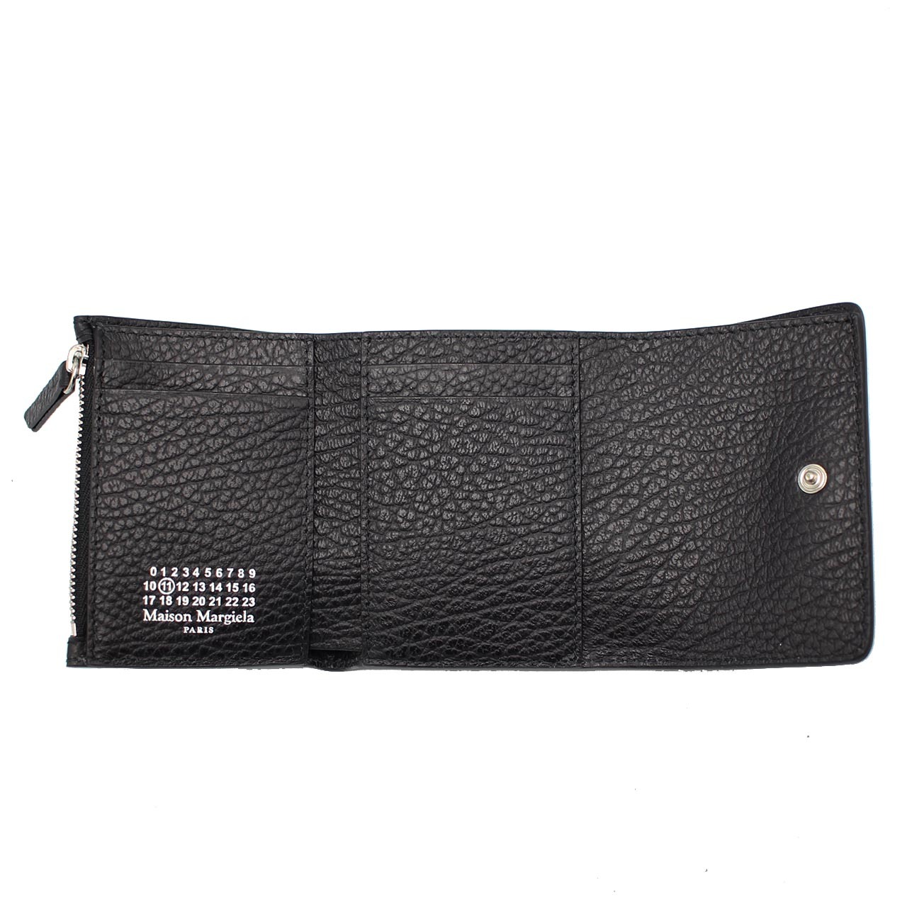メゾン マルジェラ　Maison Margiela　三つ折り財布　SA3UI0010 P4455 T8103　ブラック　グレインレザー　コンパクト財布　ミニウォレット