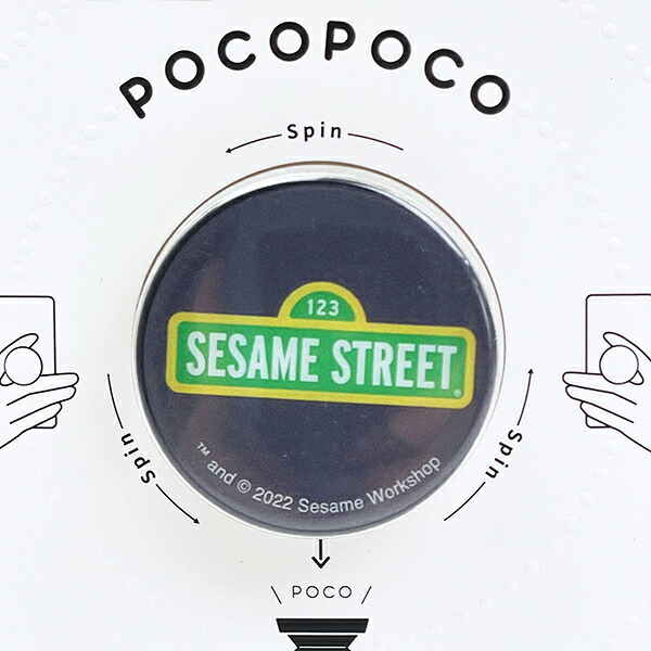 セサミストリート POCOPOCO ロゴ スマホグリップ スマホ用品