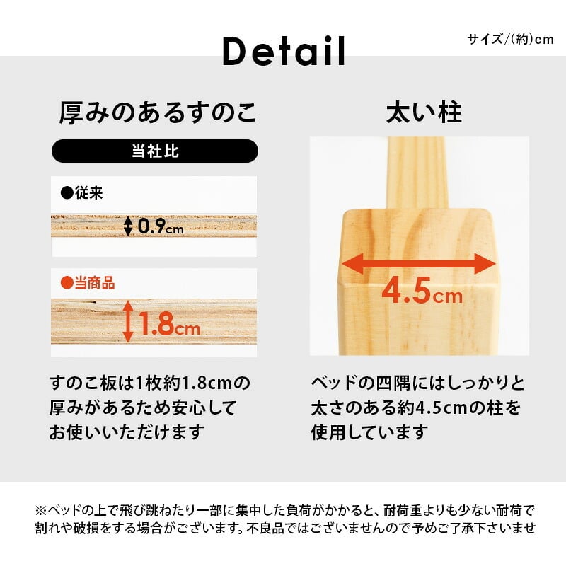 ベッド 寝具 シングル 宮棚 宮付き 幅100 引出し 2杯 コンセント付き シングルサイズ 木製 組立簡単 ネジなし 工具不要 すのこ フレームのみ 下収納 天然木 パイン材 おしゃれ 一人暮らし MB-5150SHS