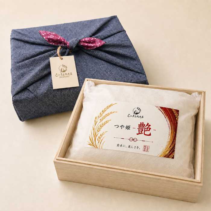 つや姫 3kg 無洗米 宮城県産 一等米 ブランド米 白米 お米 高級 ギフト 贈答用 桐箱入り 風呂敷包み 結婚祝い 出産祝い 内祝い お祝い返し お礼 御歳暮 お歳暮 贈り物