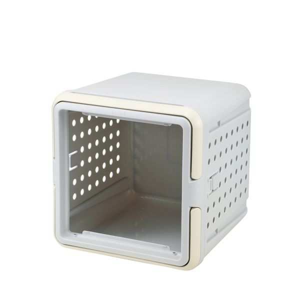 ペットキャリー ハウス 犬 猫 リッチェル キュービックルーム グレー 小型犬 猫用 キャリーバッグ お出かけ 通院 避難 非常用 持ち運び ドーム型 室内用 ハウス 猫ハウス ペット用品