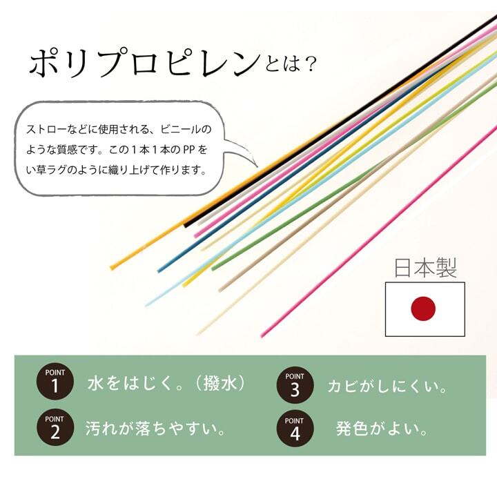 ラグ カーペット PP 『Fウィード』 江戸間2畳（約174×174cm）