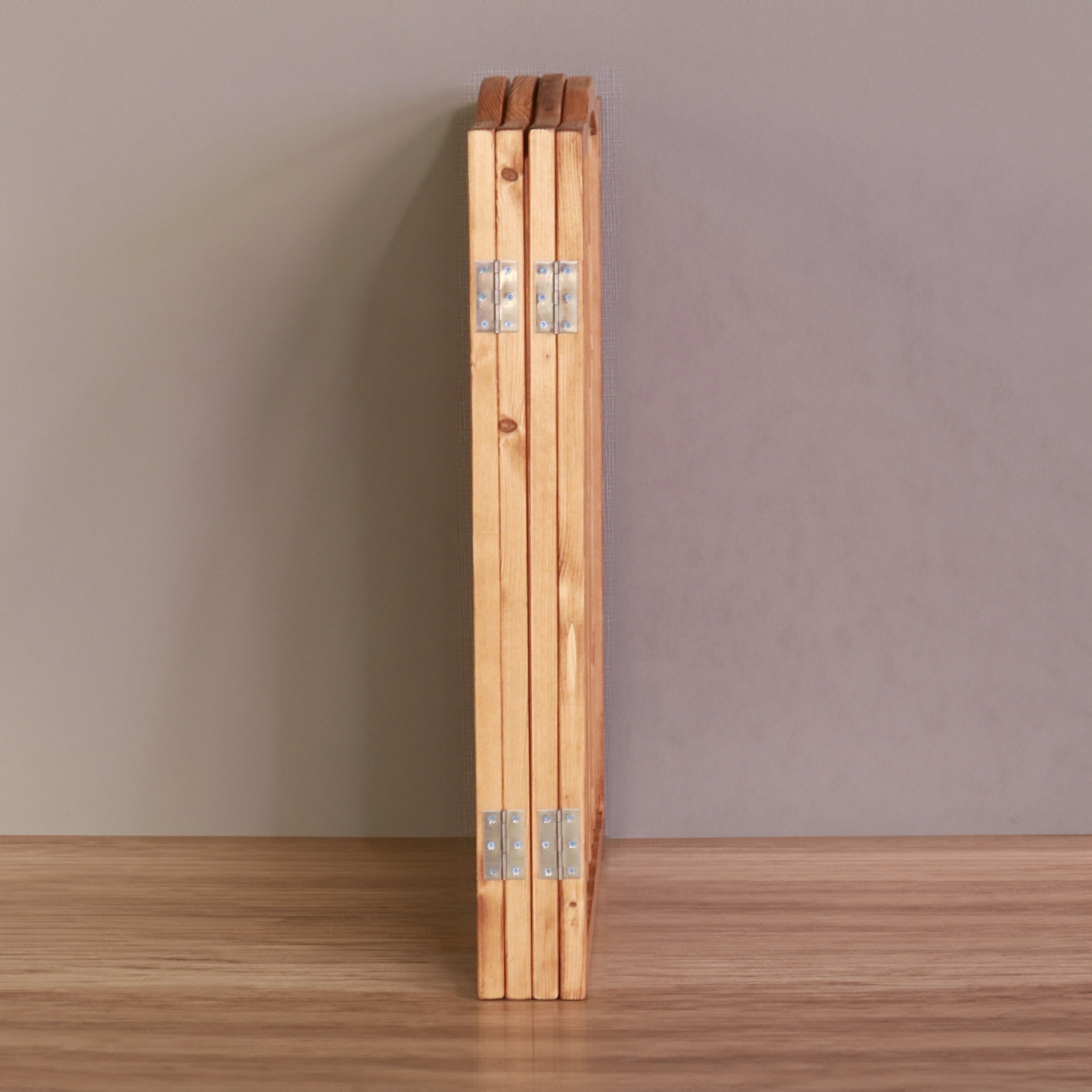 ペットフェンス giocoso 完成品 パイン材 天然木 ライトブラウン・ホワイト W58xD2.2xH75cm/枚x4枚(連結)隙間:約4.7cm ペットゲート 犬 猫 柵 ペット用品 ライトブラウン ホワイト おしゃれ