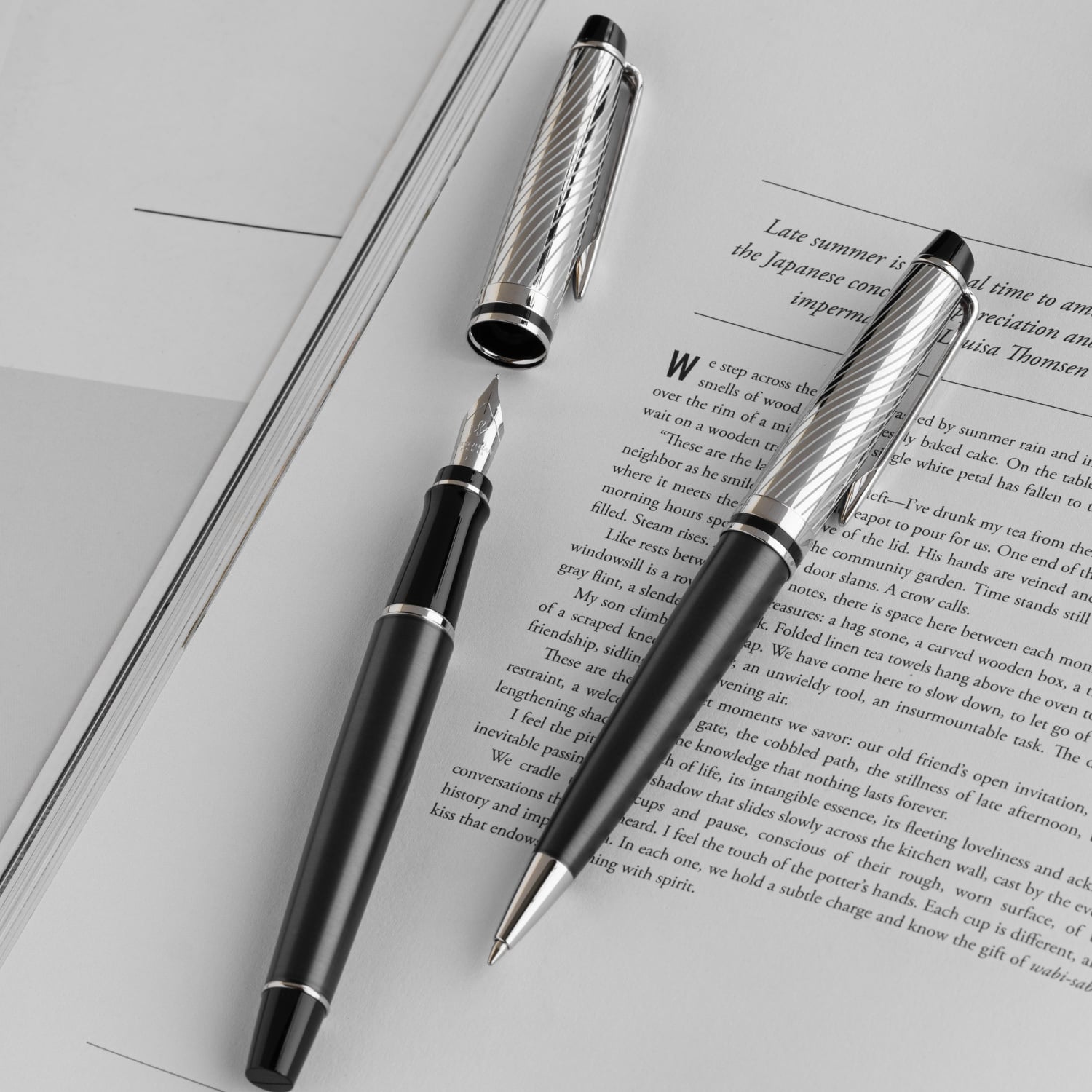 【WATERMAN公式】【名入れなし・即日発送】WATERMAN エキスパート デラックス　万年筆(ペン先：F字) | メタリックブルーCT/ ストーングレイCT　お祝い・記念日 ギフトラッピング 高級筆記具ブランド オフィス使用 会社用 お祝い プレゼント 記念日 誕生日 社会人 入学 卒業 成人 就職