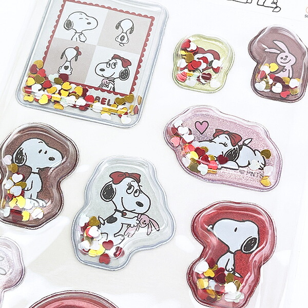 スヌーピー ＆ベル カプセルシール アイボリー 文具 SNOOPY