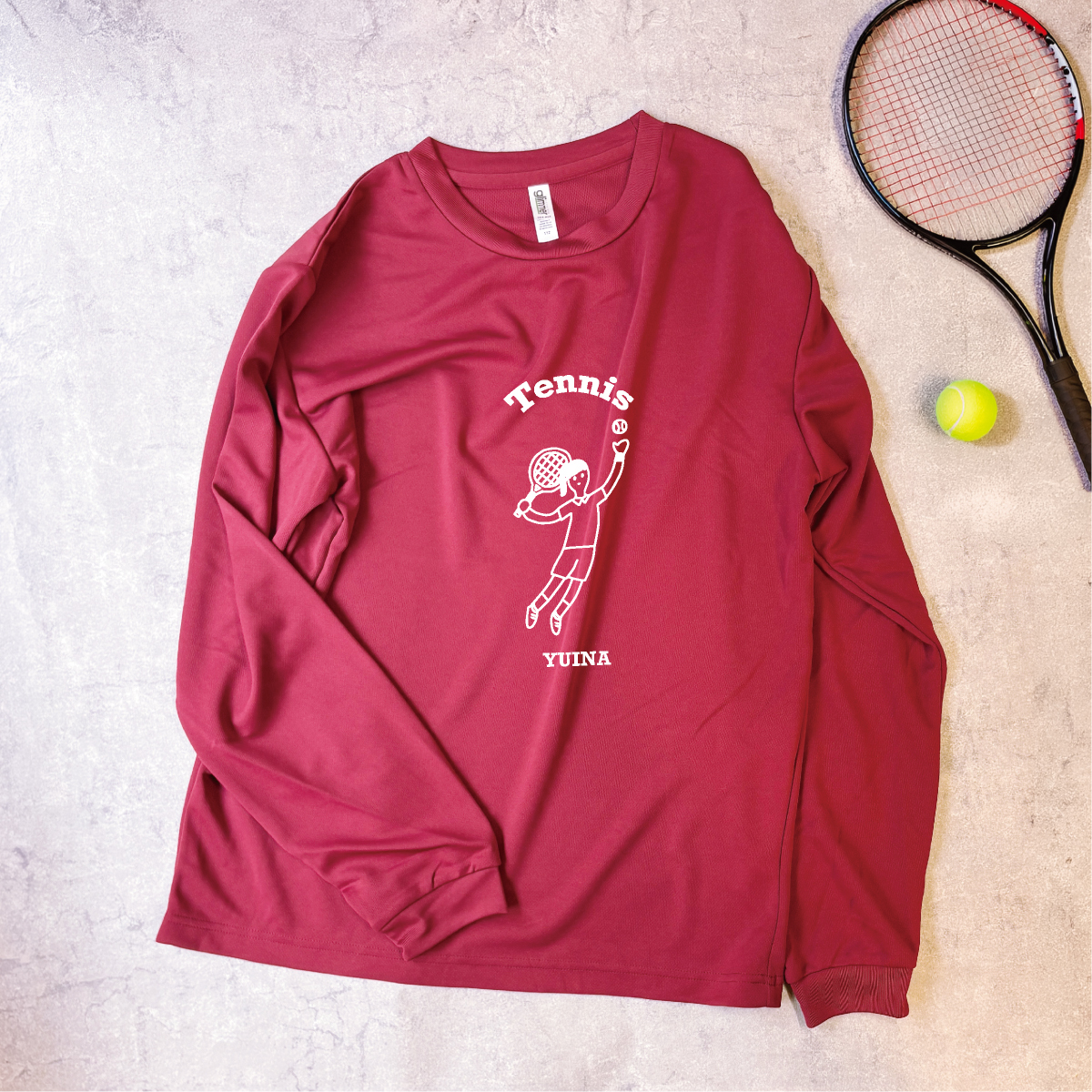 【名入れ】部活ドライ長袖Tシャツ　選べる絵柄 UVカット・吸汗速乾・スポーツ生地　スポーツ チーム クラブ 名入れ 誕生日 父の日 母の日 出産祝い 結婚祝い 敬老の日  還暦 バレンタインデー 名前入り 家族 夫婦 親子 カップル ファミリーデザイン お揃い ペアtシャツ ペアルック tシャツ キッズ 親子コーデ リンクコーデ マタニティフォト 結婚記念 プレゼント ギフト ペアギフト