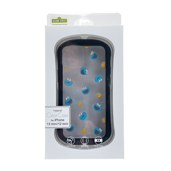 セサミストリート クッキーモンスター ハイブリッドクリアケース (13mini/12mini) iPhoneケース スマホ用品