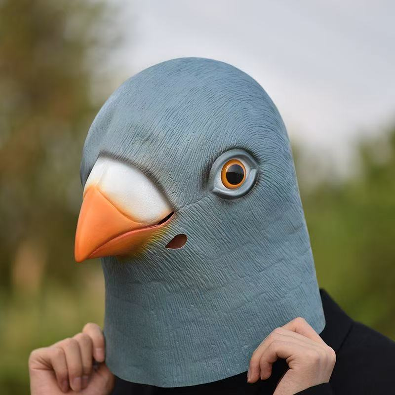 ハト マスク 鳩 ハロウィン 仮装 コスプレ 鳥マスク ハトマスク ヘッドマスク 被り物 鳥 動物 アニマル リアル おもしろ 大人用 フリーサイズ 男女兼用 コスチューム 仮面 変装 パーティー イベント 撮影 小道具
