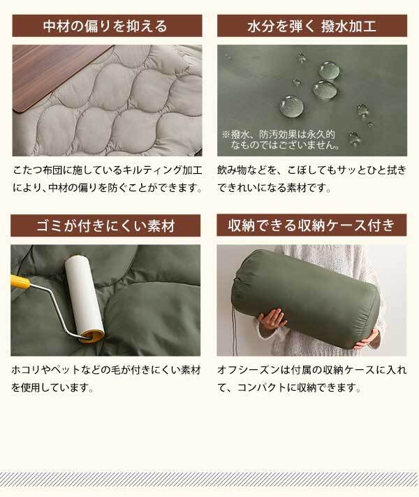 こたつ2点セット こたつ本体+こたつ布団セット コーデュロイ 長方形 105×75cm幅 本体:W105xD75xH35.5cm、布団:W190×D230cm ホームテイスト こたつ布団セット こたつ コタツ こたつセット こたつテーブル こたつ掛け布団 新生活