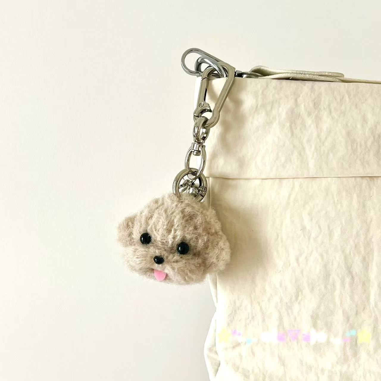 トイプードル キーホルダー ぬいぐるみ 犬 キーホルダー ふわふわ バッグチャーム プードル マスコット チャーム 可愛い 犬グッズ バッグ 鍵 小物 プレゼント ギフト 全5色