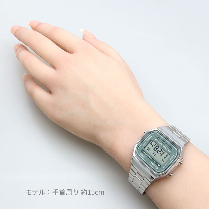 CASIO 腕時計 カシオ 時計 ウォッチ チープカシオ チプカシ ヴィンテージシリーズ デジタル メンズ レディース キッズ シルバー×ブルーグリーン A168WA-3AY [並行輸入品]