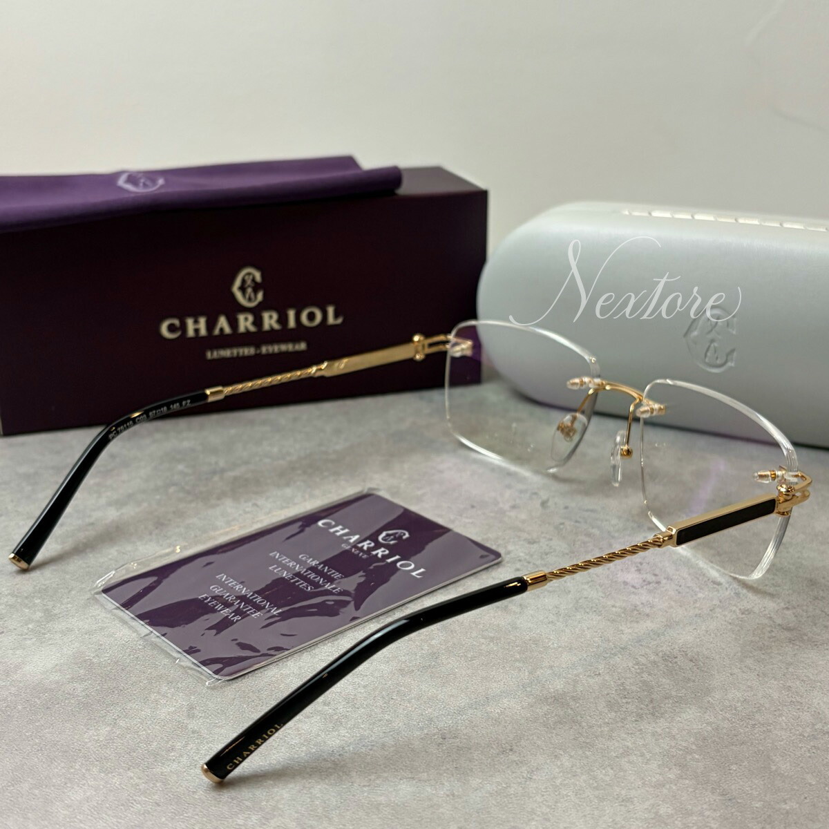 【並行輸入品】【正規品・新品】CHARRIOL シャリオール PC75115 C03 フランス製 リムレス サングラス メガネ 眼鏡 メンズ レディース 伊達メガネ ビジネス 普段使い おしゃれ プレゼント ギフト クリスマス 送料無料