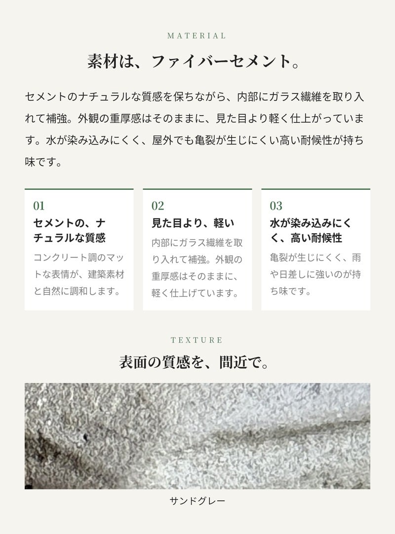 植木鉢 おしゃれ 大型 15号 11号 M S サイズ 鉢カバー KONTON コントン ベトン ガイウス 丸型 多面体 面取り ファイバーセメント セメント 屋外 室内 高級 北欧 モダン ナチュラル 観葉植物用 シンボルツリー サボテン 多肉植物 特大 玄関 プランター サンドグレー
