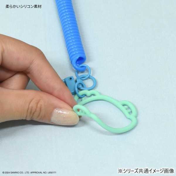 サンリオ マルチコイルストラップ ハンギョドン 落下防止 スマホアクセサリー 伸縮 コイル キーホルダー ストラップ 手首掛け 紛失防止 フィンガーリング キャラクター グッズ サンリオ正規ライセンス品