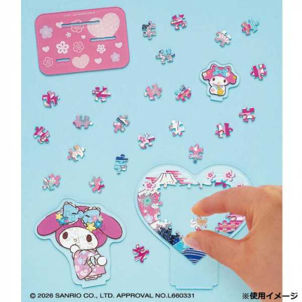 マイメロディ アクリルスタンド パズル アクスタポップ サンリオ キャラクター グッズ 32ピース 立体パズル インテリア 飾り 組み立て おもちゃ 大人 子供 女の子 ギフト プレゼント SP-042 サンリオ正規ライセンス品