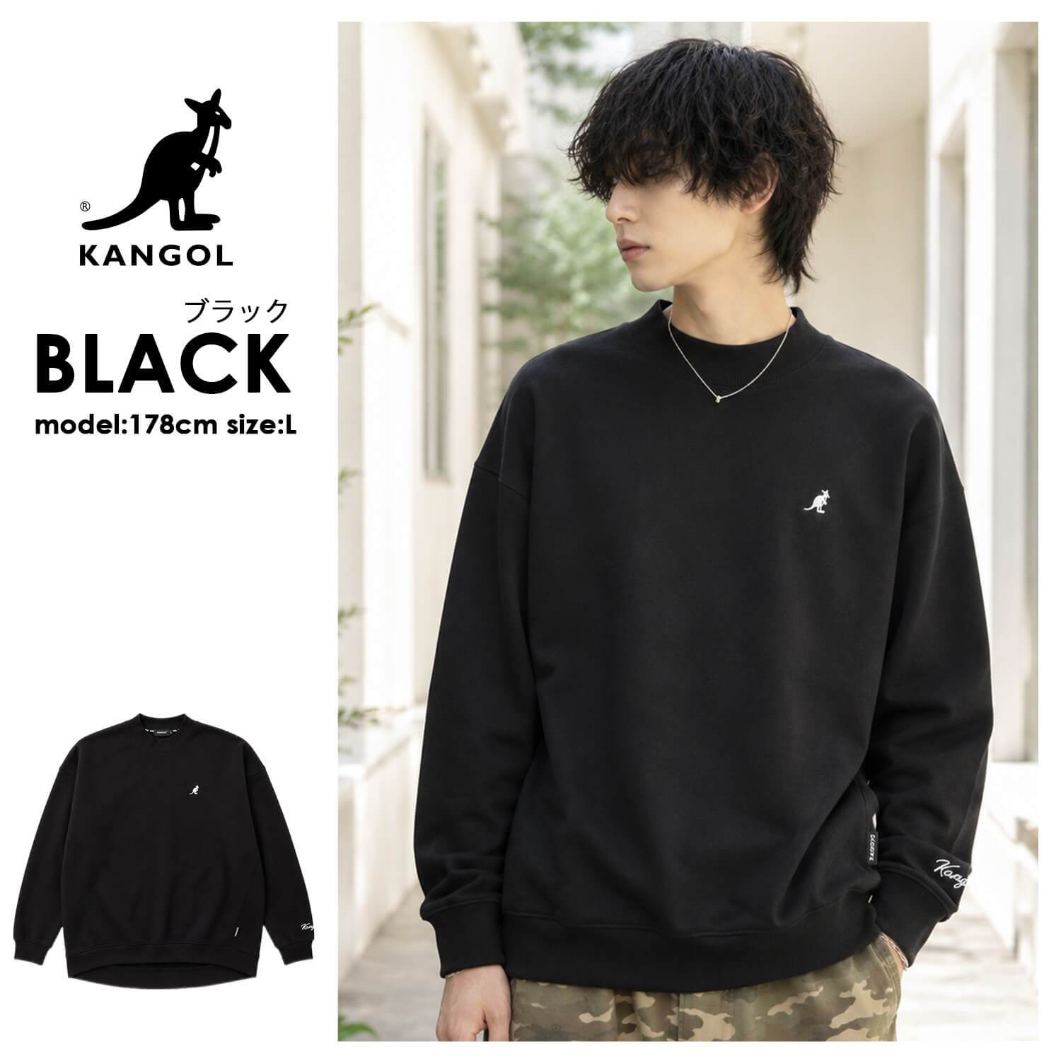 KANGOL カンゴール スウェット トレーナー メンズ レディース kpmc-10374 裏起毛 モックネック プルオーバー ハイネック 袖刺繍 ロゴ カンガルー ビッグシルエット ストリート ヒップホップ ダンス カジュアル M L XL 2026FW Karlas 別注