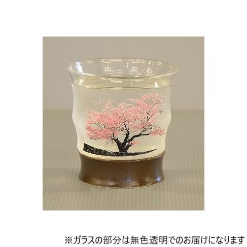 マジックロックグラス 桜 冷感 グラス おしゃれ ガラス コップ 変化 満開桜 有田焼 脚部 磁器 日本製 冷酒 酒器 モダン 和モダン ギフト プレゼント 誕生日 結婚祝い お祝い 父の日 母の日 敬老の日