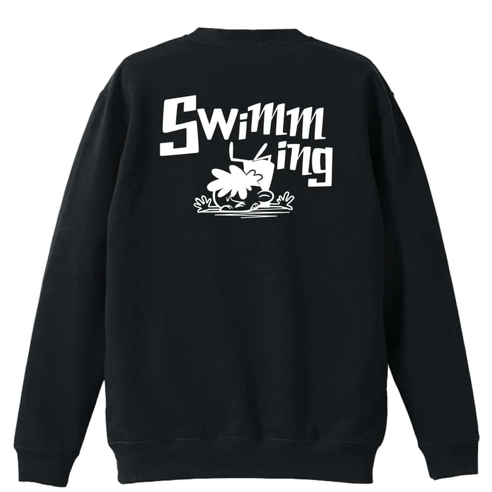 水泳 競泳 トレーナー スウェット メンズ レディース ジュニア 裏パイル 練習着 おもしろ 名入れ おしゃれ 文字入れ無料 綿100% キッズ 大きいサイズ 「水泳 七転び八起き」 アートワークスコウベ 【送料無料】