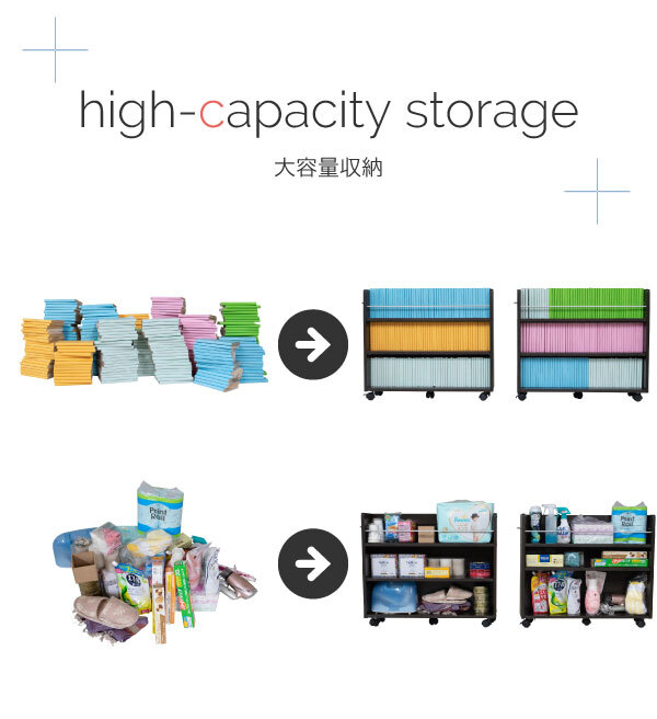 本棚 押入れ 収納 2個セット 幅19.5 奥行78 .5 キャスター付き 隙間 スリム ワゴン 棚 3段 大容量 CD DVD 本 漫画 整理 スライド 収納庫 おしゃれ